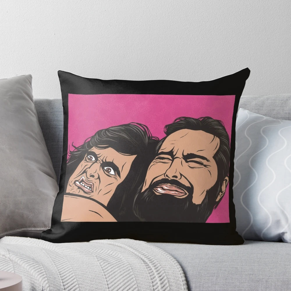 Samurai Cop Fight Scene Pillow - Iconic Moment from 90s Cult Classic