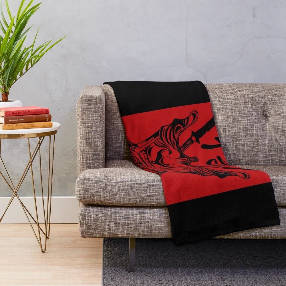 Samurai inspired plush blanket