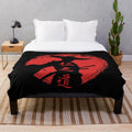 Samurai-inspired plush blanket with Ghost of Tsushima design