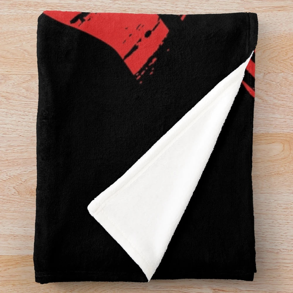 Samurai-inspired plush blanket with Ghost of Tsushima design