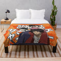 Samurai themed plush blanket featuring characters from the anime series