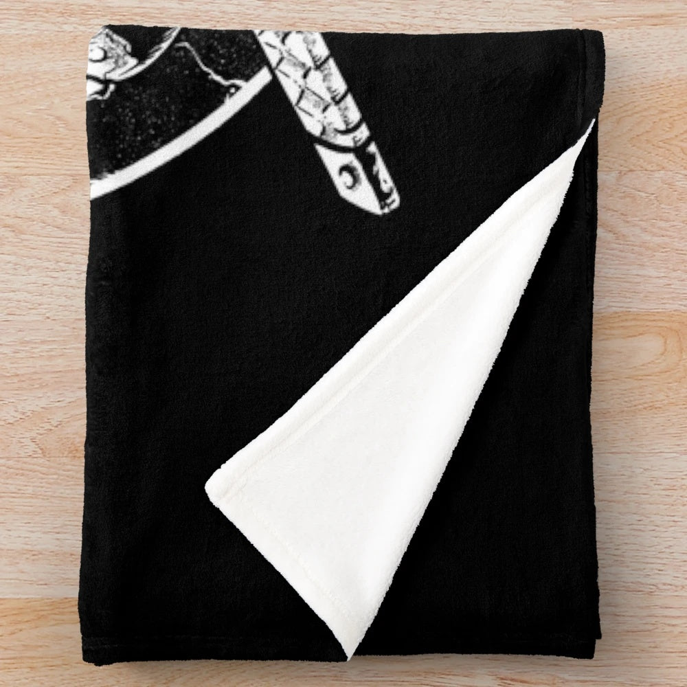 Samurai warrior inspired plush blanket