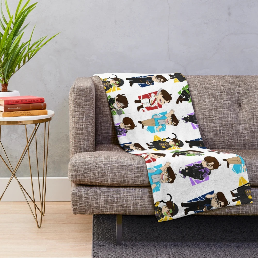 Sander sides plush blanket with vibrant colors and soft texture