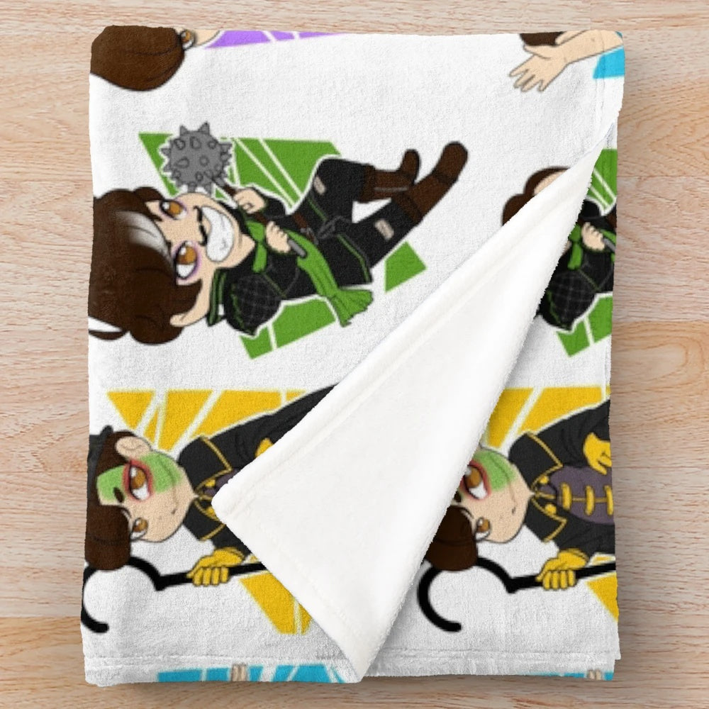 Sander sides plush blanket with vibrant colors and soft texture
