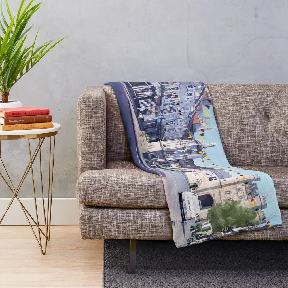 Sandford inspired plush blanket featuring the classic Hot Fuzz film poster