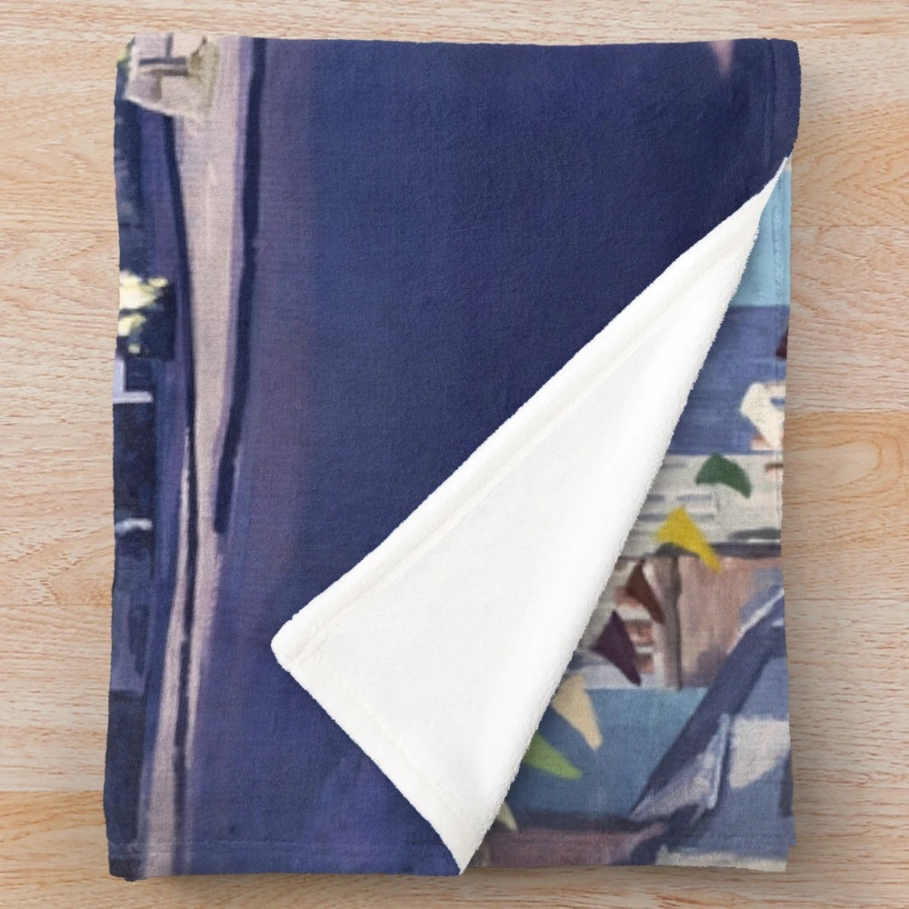 Sandford inspired plush blanket featuring the classic Hot Fuzz film poster
