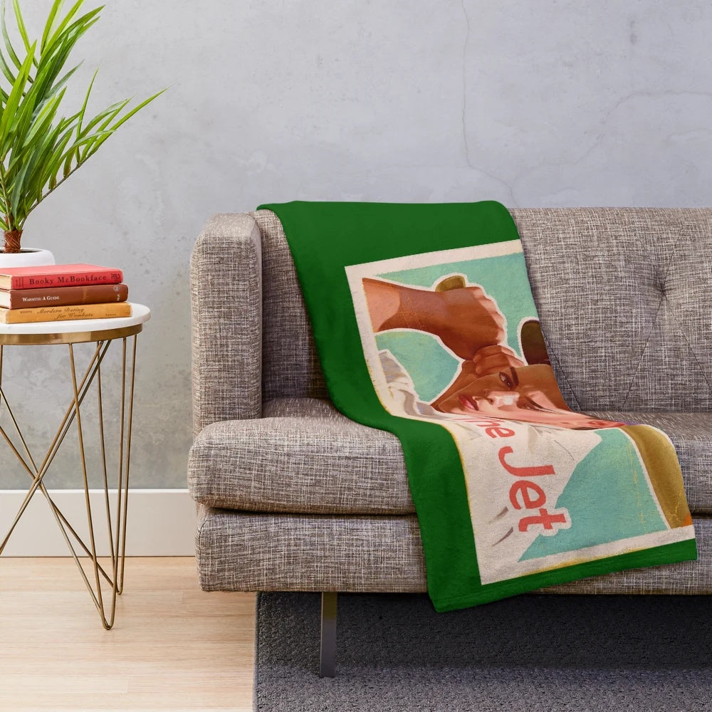 Sandlot-inspired plush blanket featuring Benny "The Jet" from the classic baseball movie