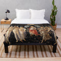 Sandro Botticelli's 'La Primavera' plush blanket featuring the Allegory of Spring painting