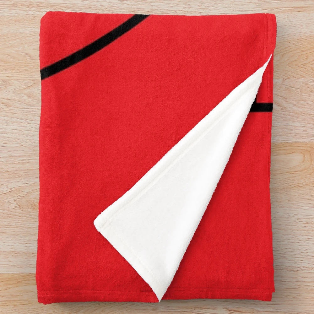 RC Lens plush blanket in red and gold colors