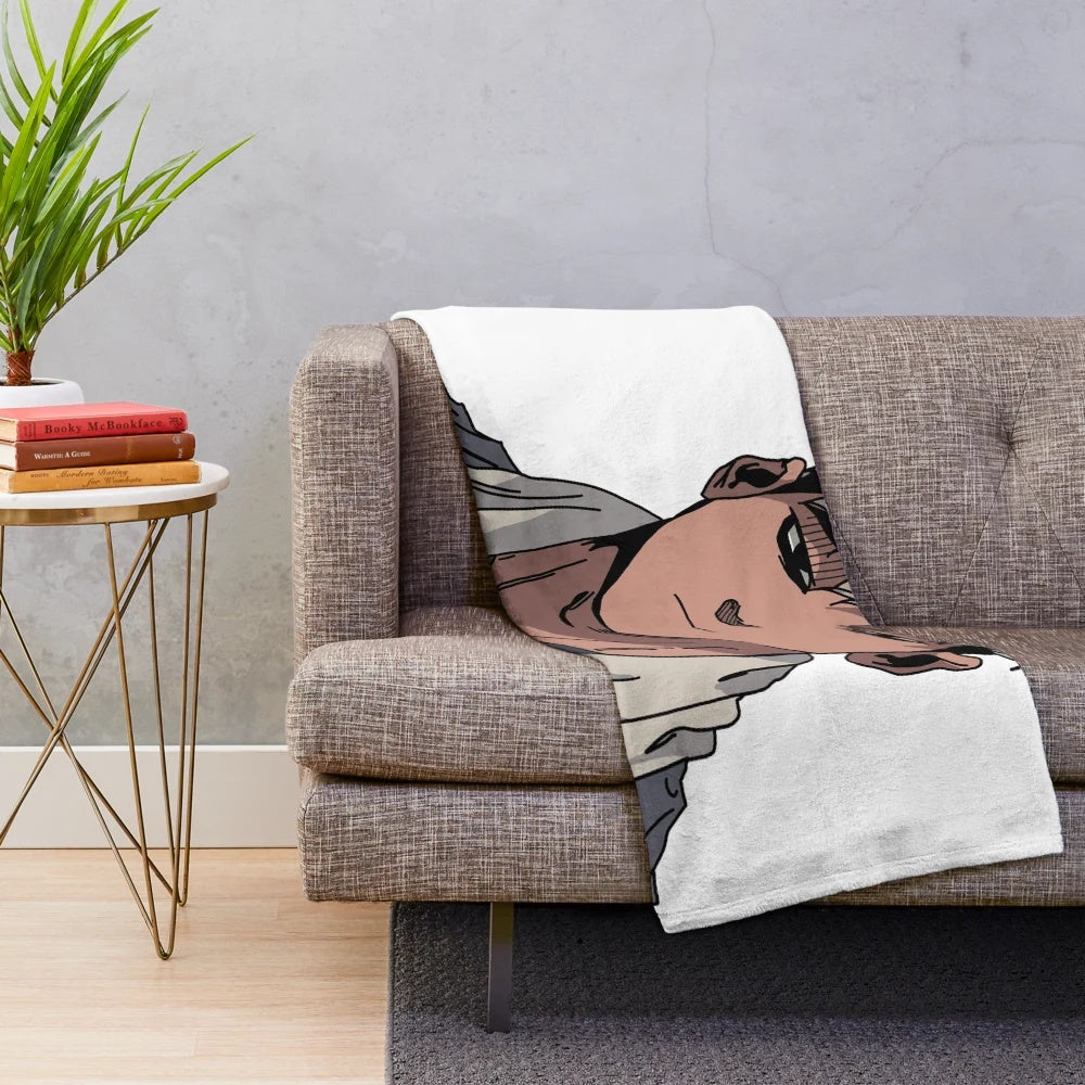 Soft, cozy plush blanket featuring the character Sangwoo from the popular anime/manga Killing Stalking