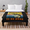 Fishing themed plush blanket with sarcastic and humorous quotes