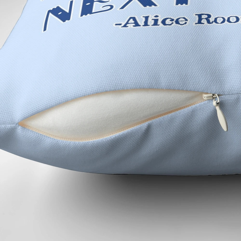 Sarcastic decorative pillow featuring the iconic Alice Roosevelt quote "If you can't say anything nice, come sit next to me."