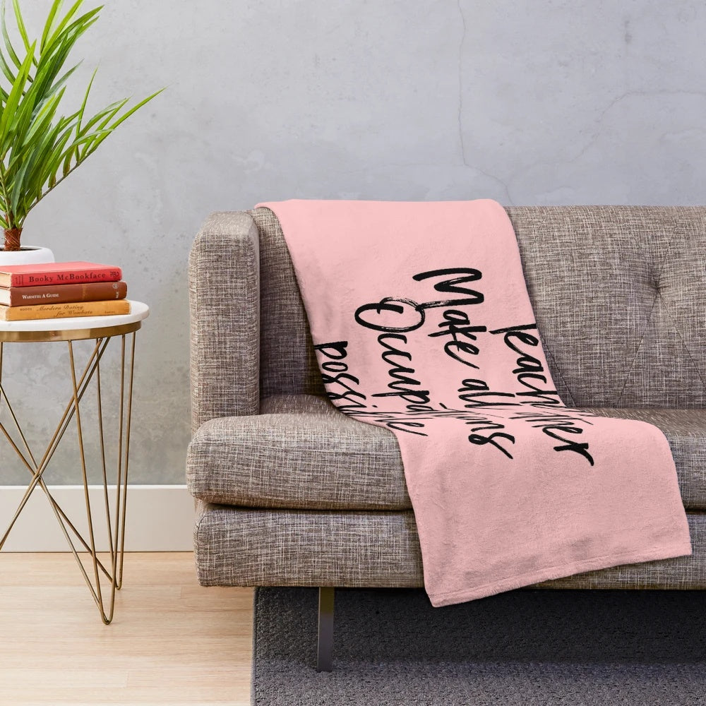 Sarcastic teachers plush blanket