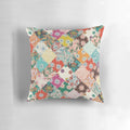 Sarilmak patchwork pillow featuring a vibrant floral and bohemian design