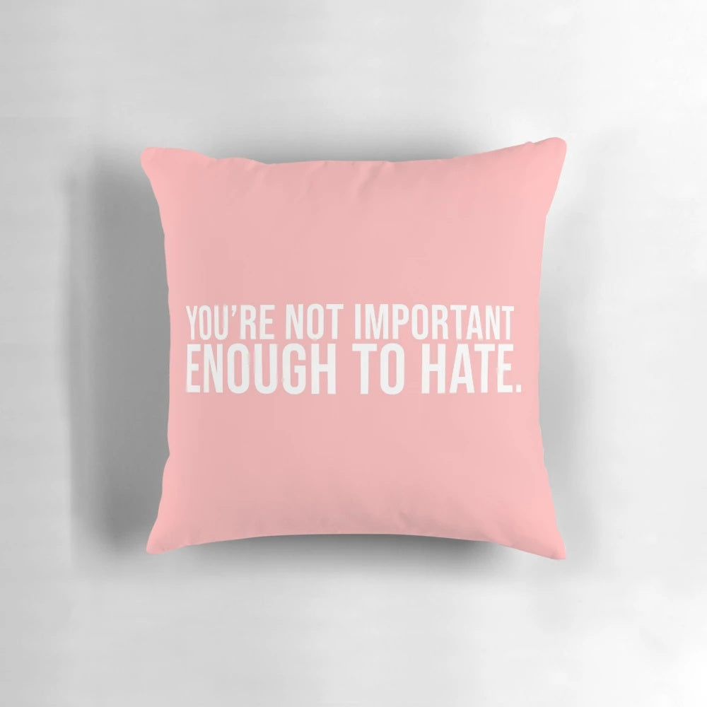 Decorative pillow featuring a bold quote from Lisa Vanderpump of Vanderpump Rules on Bravo TV