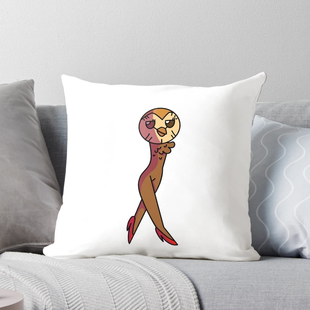 Sassy Hooty Pillow - Soft, plush pillow featuring the beloved character Hooty from the popular TV series The Owl House