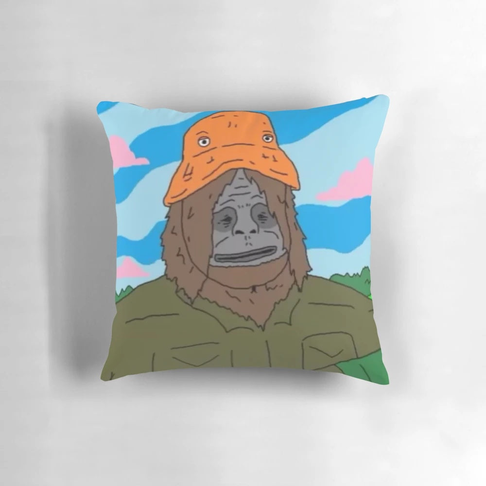 Sassy Sasquatch plush pillow inspired by the Big Lez Show