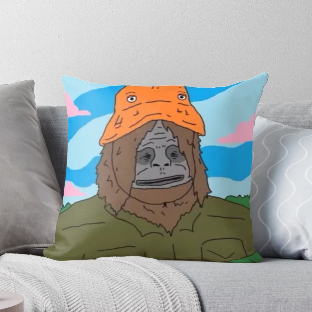 Sassy Sasquatch plush pillow inspired by the Big Lez Show
