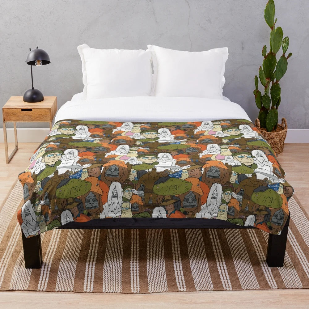 Sassy the Sasquatch inspired plush blanket