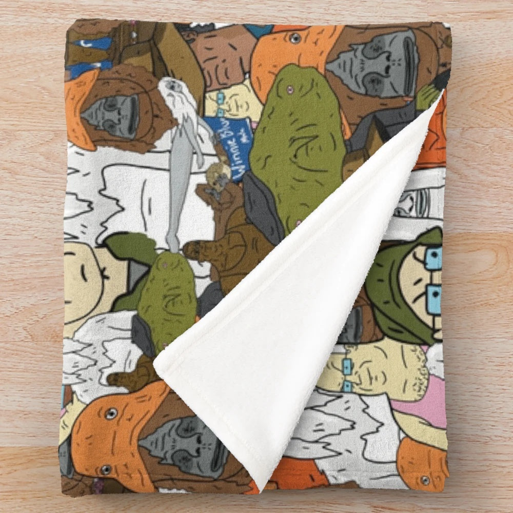 Sassy the Sasquatch inspired plush blanket