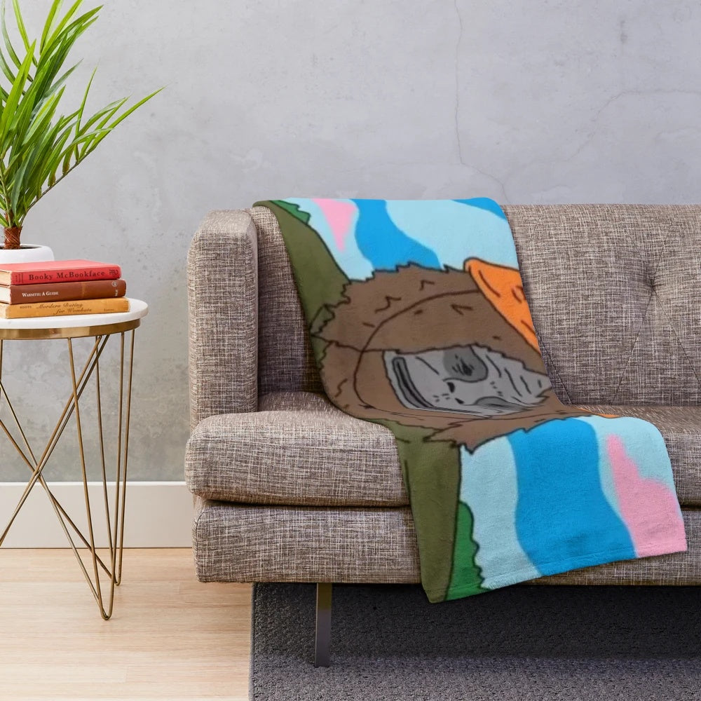 Sassy the Sasquatch inspired plush blanket