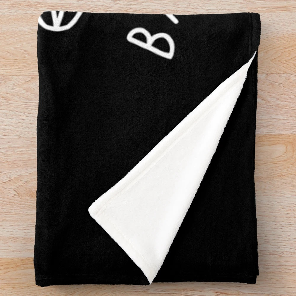 Satanic Baphomet cat plush blanket with dark metal home decor design