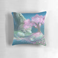 Satori Mountain-inspired pillow with Zelda artwork and nature-inspired design