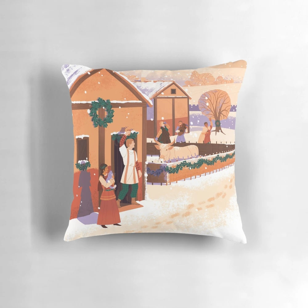 Saturnalia in Vindolanda: Decorative pillow featuring ancient Roman motifs and imagery