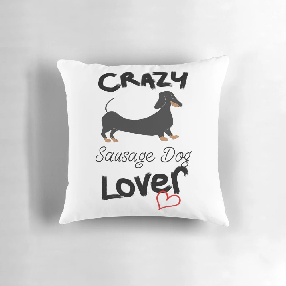 Dachshund or sausage dog themed decorative pillow for dog lovers