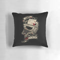 Save Point Pillow featuring iconic videogame design elements like a typewriter and zombies
