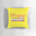 Frontier Restaurant in Albuquerque Pillow featuring the iconic New Mexico Lobos and delicious green chile