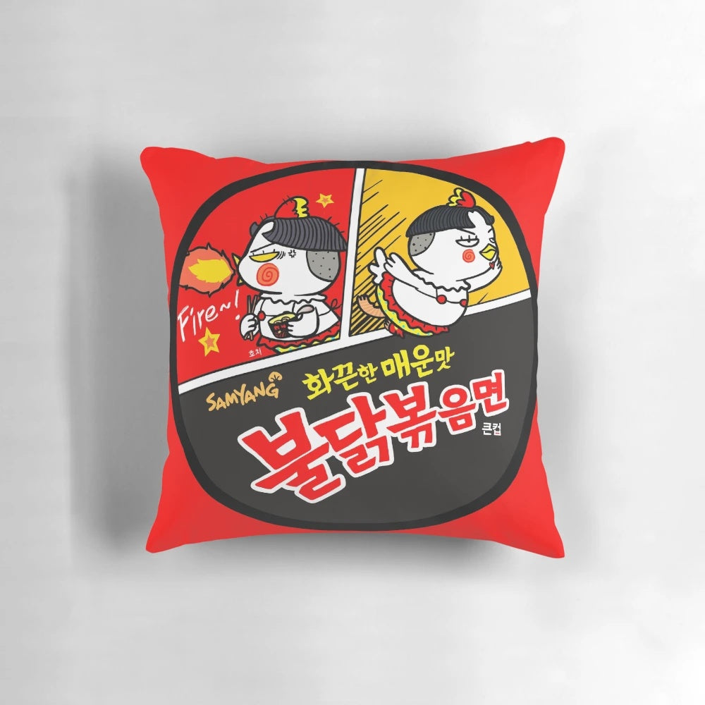 Spicy Korean Buldak Noodles Pillow