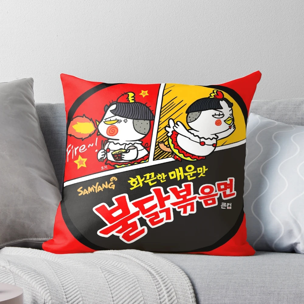 Spicy Korean Buldak Noodles Pillow