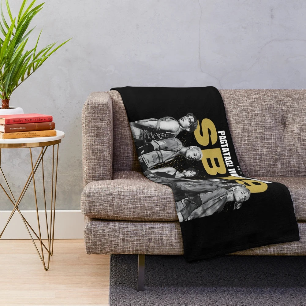 SB19 Inspired Plush Blanket with band members and tour details