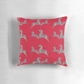 Scalamandré zebra patterned pillow inspired by the film The Royal Tenenbaums