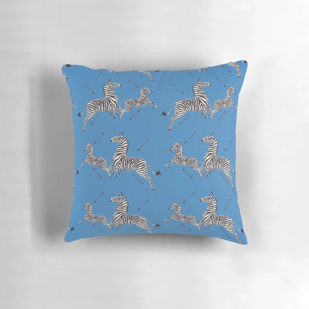 Scalamandré Zebra Pattern Pillow Inspired by The Royal Tenenbaums Movie