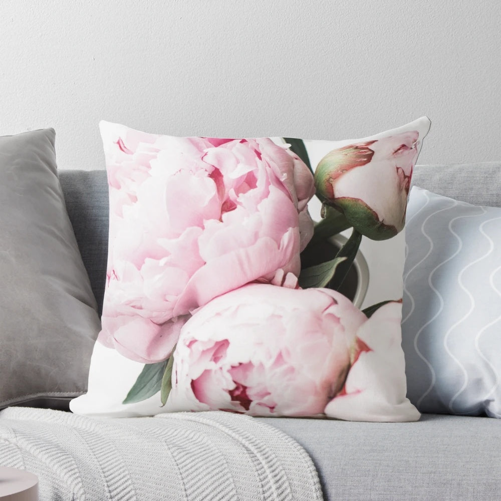 Scandinavian-inspired peony flower print in a minimalist, modern style for wall art