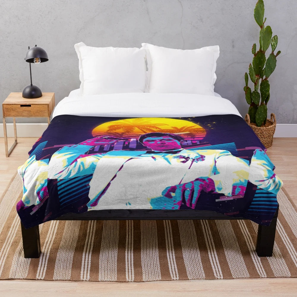Scarface Movie Inspired Plush Blanket Featuring Al Pacino