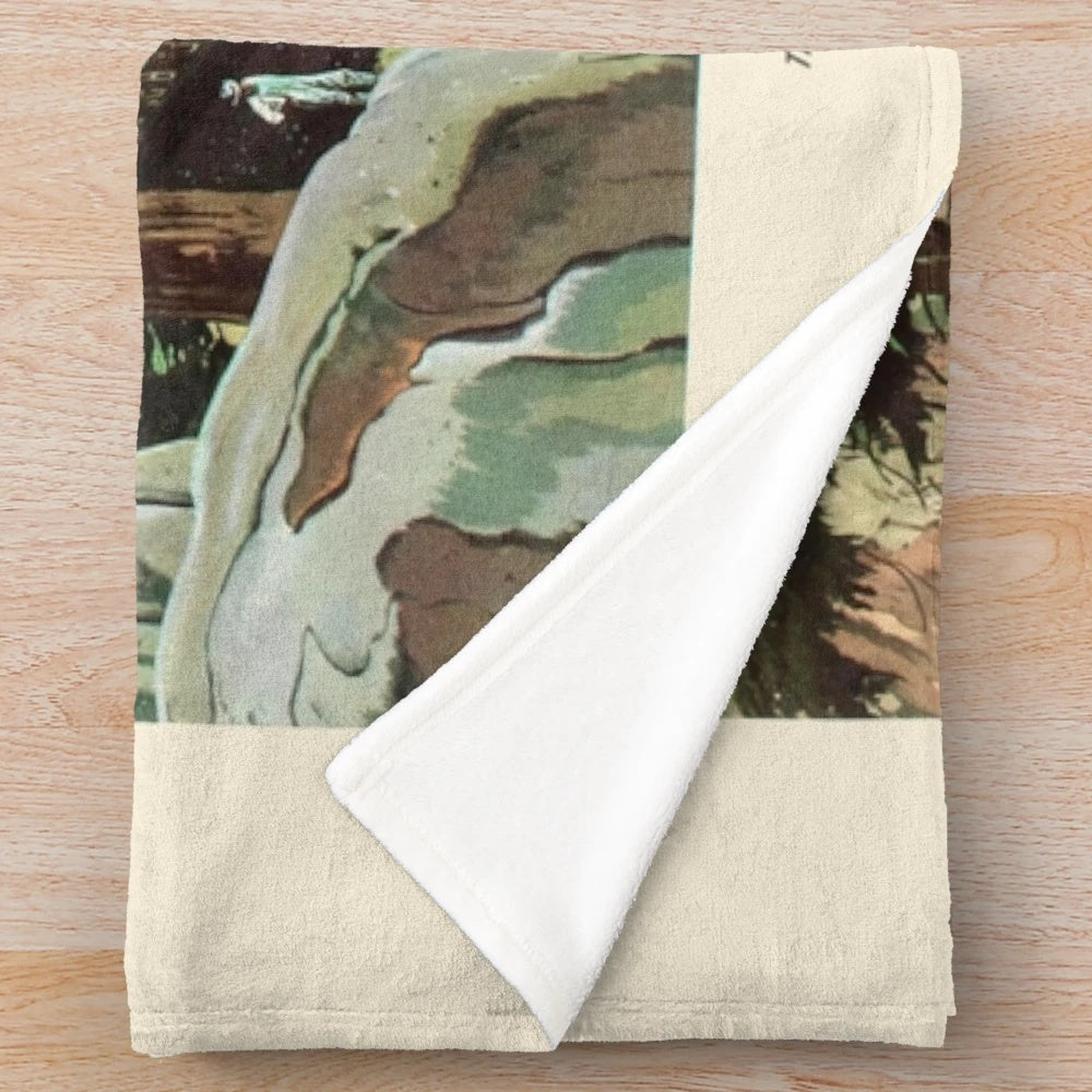 Cozy plush blanket featuring the iconic California Zephyr train