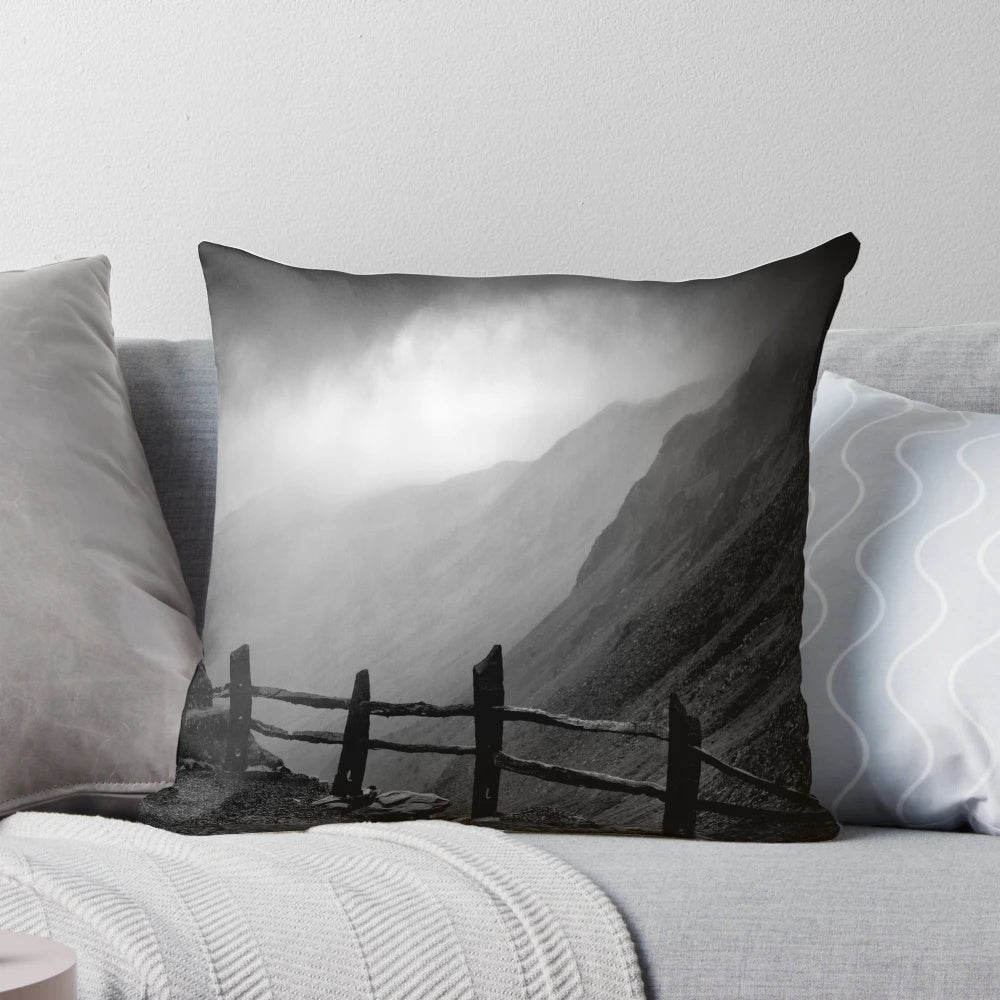 Pillow featuring a scenic view of the Honister Pass in the Lake District