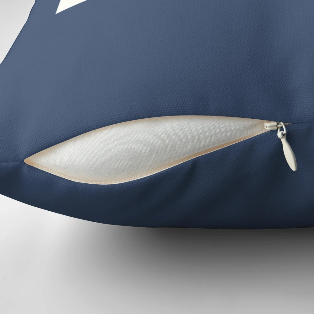 All white pillow with a scenic design featuring the Great Lakes region of Michigan