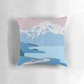 Soft and cozy pillow featuring a beautiful landscape of mountains, lakes, and nature from New Zealand