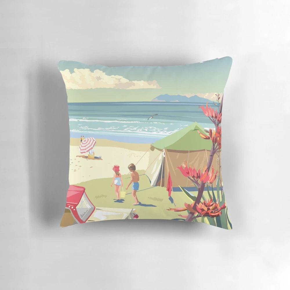 Waihi Beach, New Zealand Pillow - Soft and Comfortable Tropical Accent Pillow