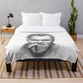 Arnold Schwarzenegger-inspired plush blanket featuring the action star's iconic look