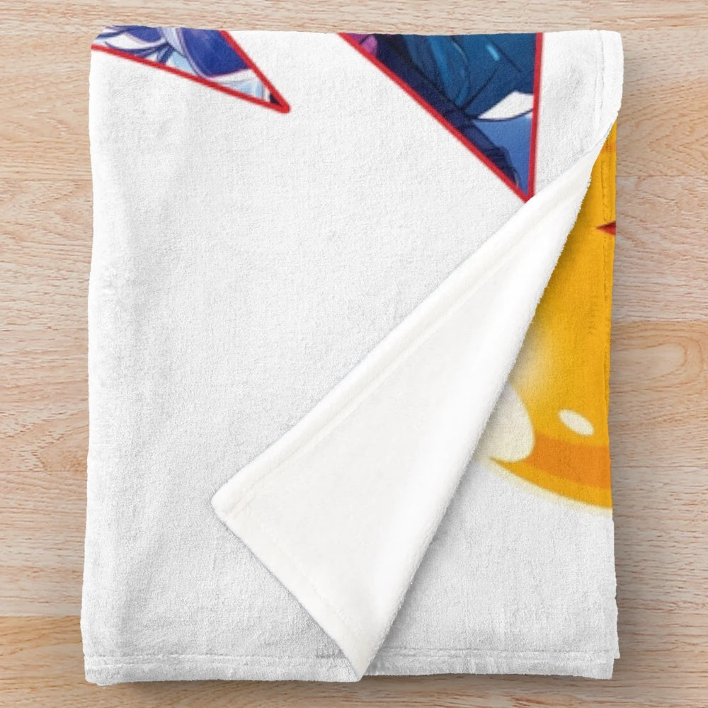 Sci-Fi Fusion Plush Blanket Featuring Dragon Ball Z and Back to the Future Crossover Art
