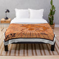 Dune map plush blanket featuring a detailed sci-fi fantasy map design