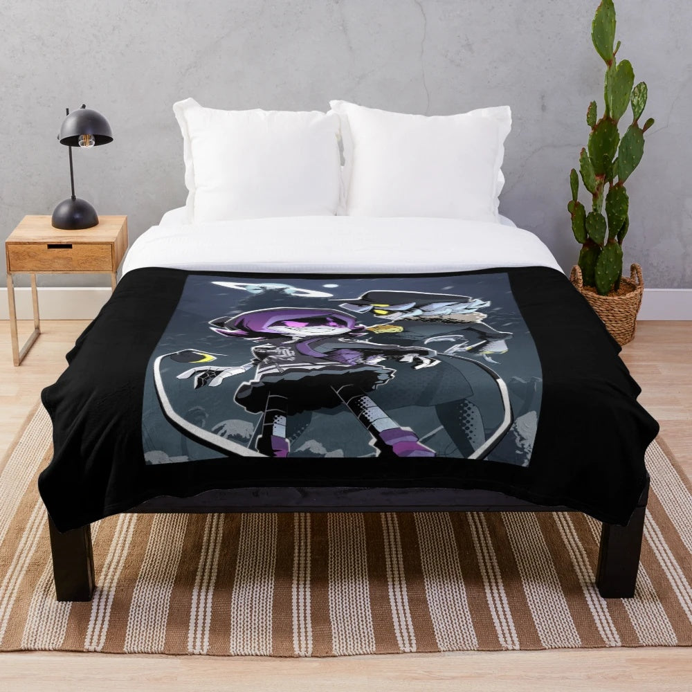 Soft and cozy murder drones inspired plush blanket