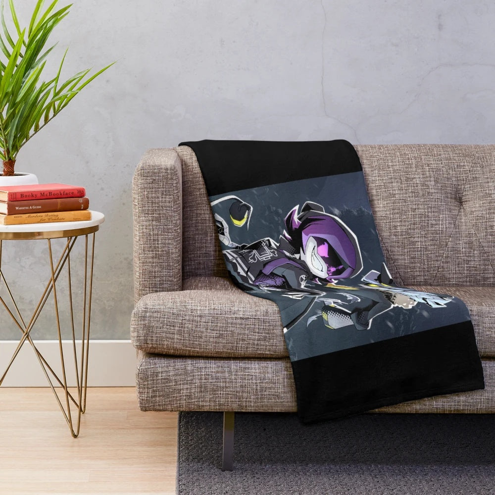 Soft and cozy murder drones inspired plush blanket