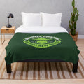Roswell-inspired plush blanket featuring alien and UFO design