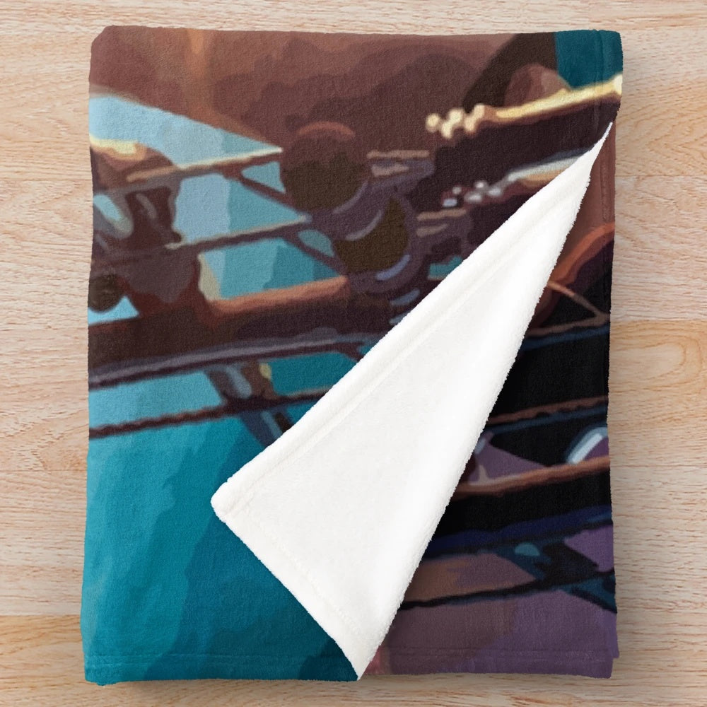 Treasure Planet inspired plush blanket featuring galaxy and space elements
